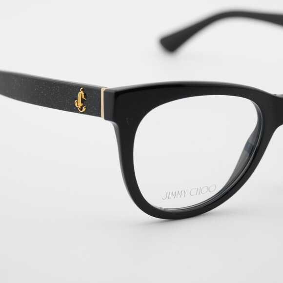 Jimmy Choo JC276 0NS8 00 Eyeglasses Black Glitter 52mm Rectangle Frame - Picture 4 of 10